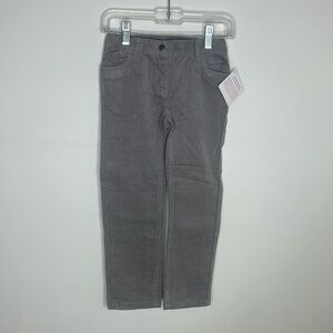 Hanna Andersson girls grey corduroy pants NWT size 5